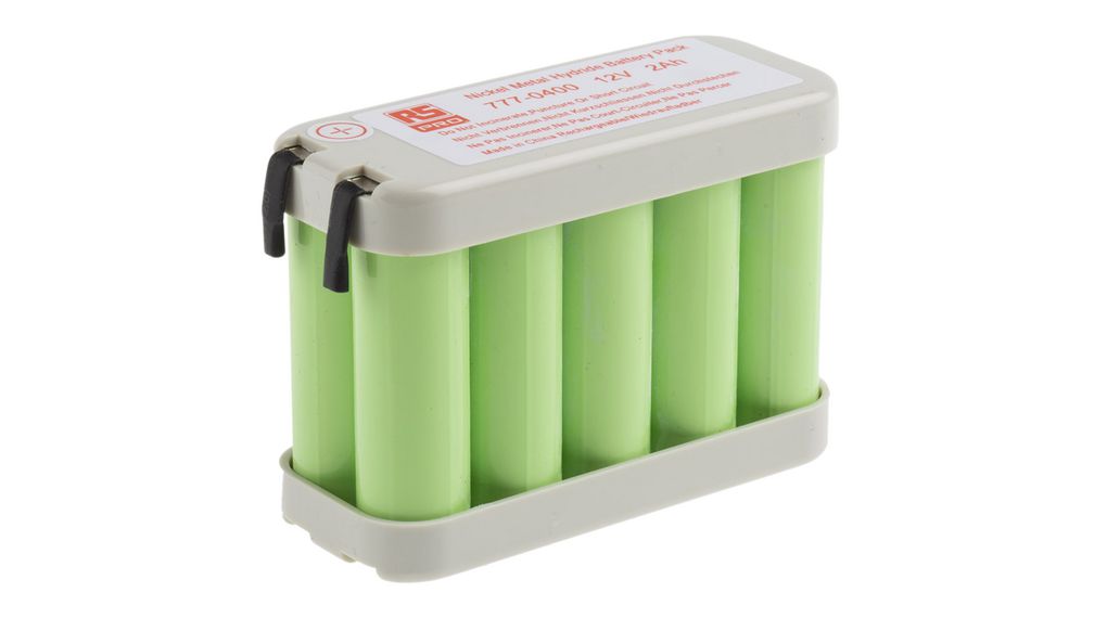 Oplaadbare batterijpakketten, NiMH, 10x AA, Ni-MH, 12V, 2Ah
